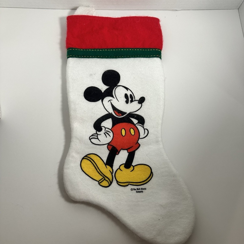 Vintage Kurt Adler Walt Disney Mickey Mouse 15" Felt Christmas Stocking